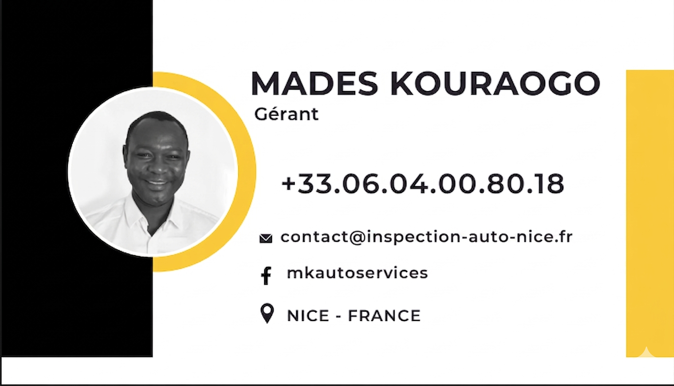 Carte de visite MKauto — Mades Kouraogo